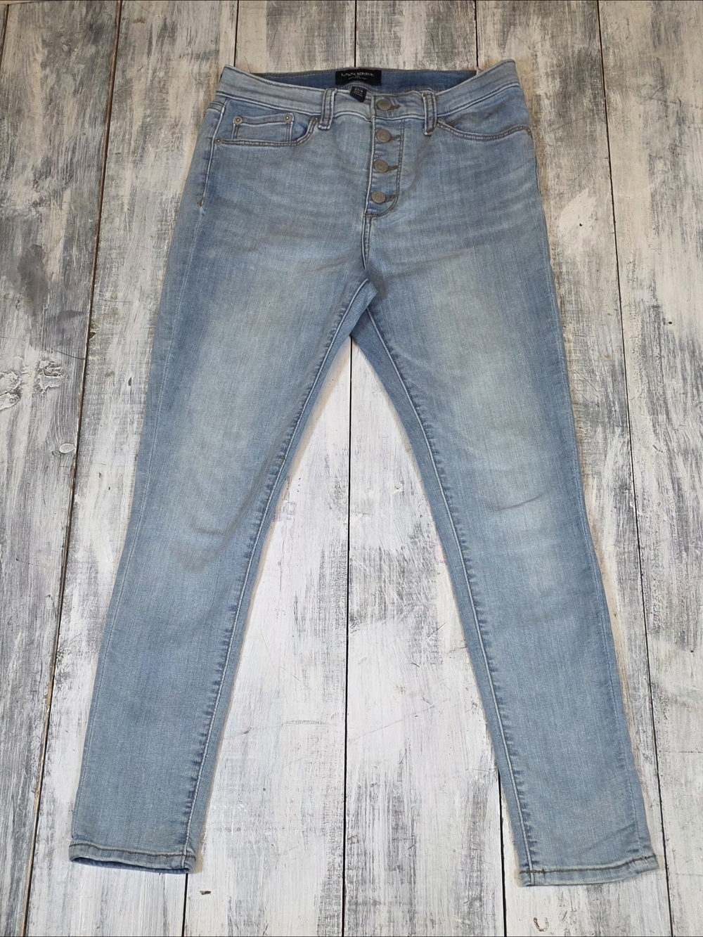 Banana Republic Light Blue High Rise Skinny Jeans with Button-Fly sz 27/4